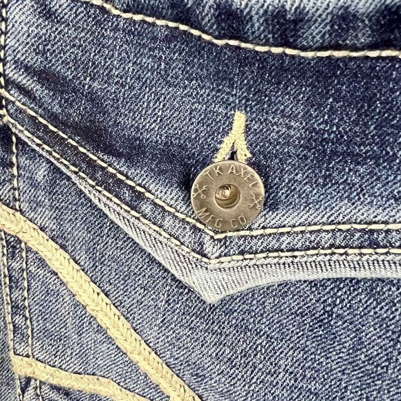 TK Axel Slim Boot Cut Denim Jeans Stretch Blue Men's size 40x30 Western - Picture 11 of 13